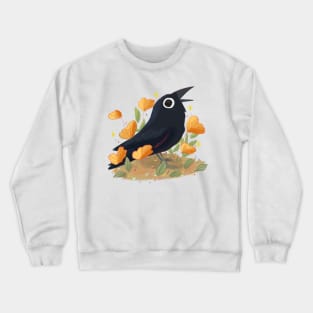 Cute crow illustration Crewneck Sweatshirt